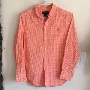 Long sleeve polo shirt youth size Rn#41381